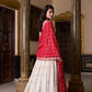Vichitra Silk Embroidered Lehenga Set with Bandhej Dupatta