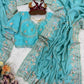 Vichitra Silk Embroidered Saree with Blouse