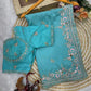 Vichitra Silk Embroidered Saree with Blouse