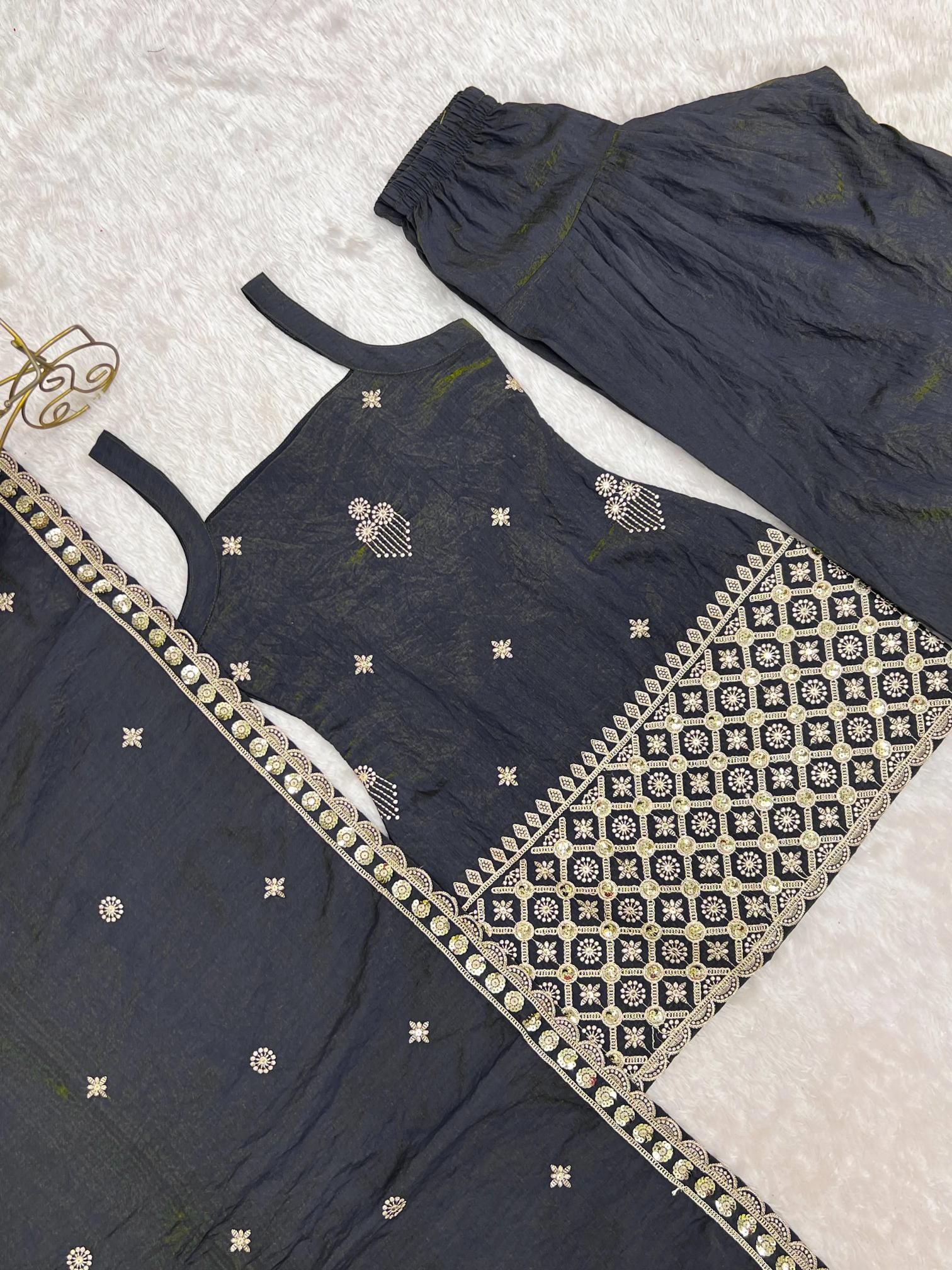 Vichitra Silk Farshi Suit
