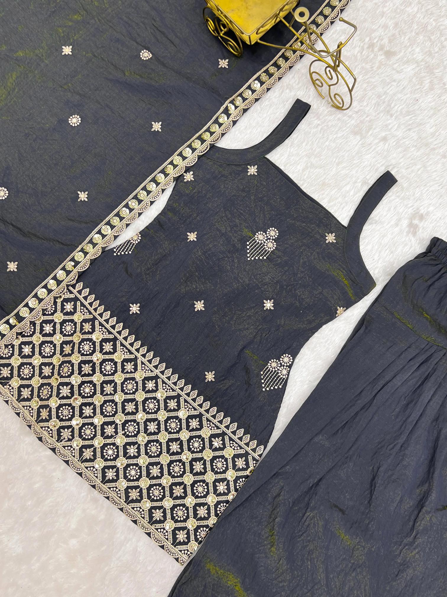 Vichitra Silk Farshi Suit