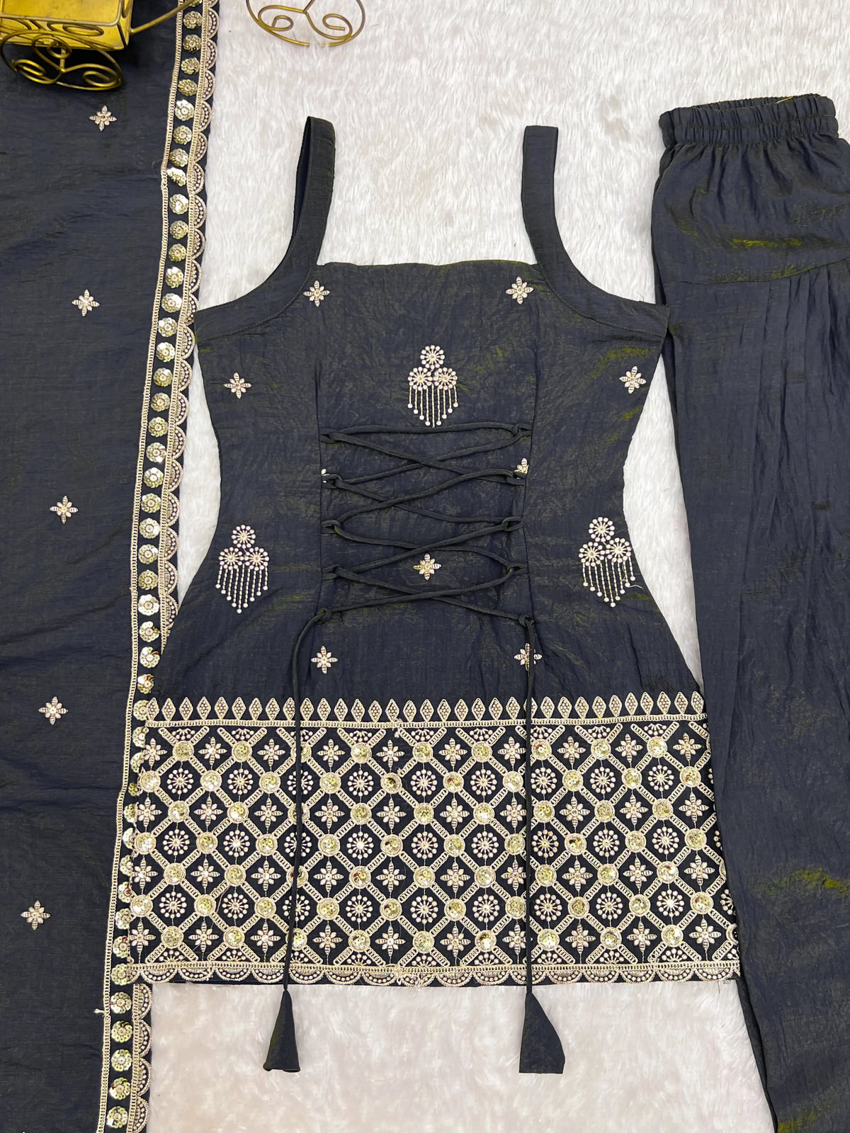 Vichitra Silk Farshi Suit