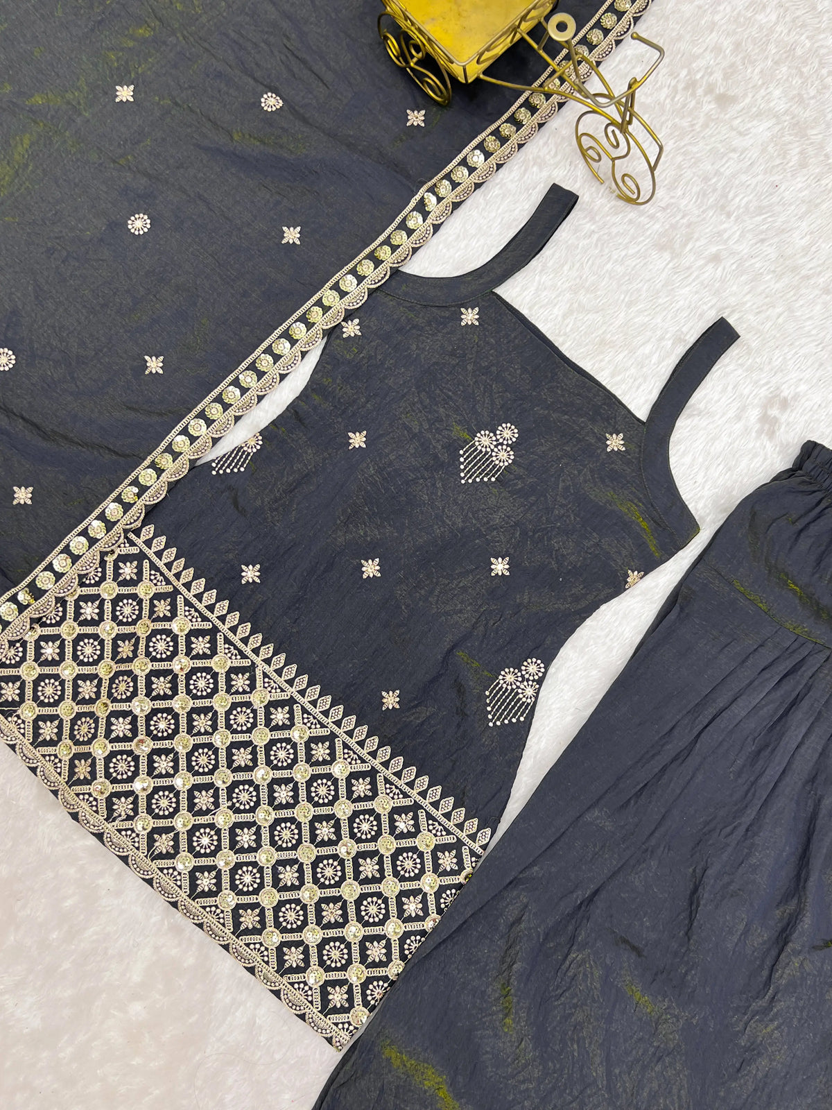 Vichitra Silk Farshi Suit