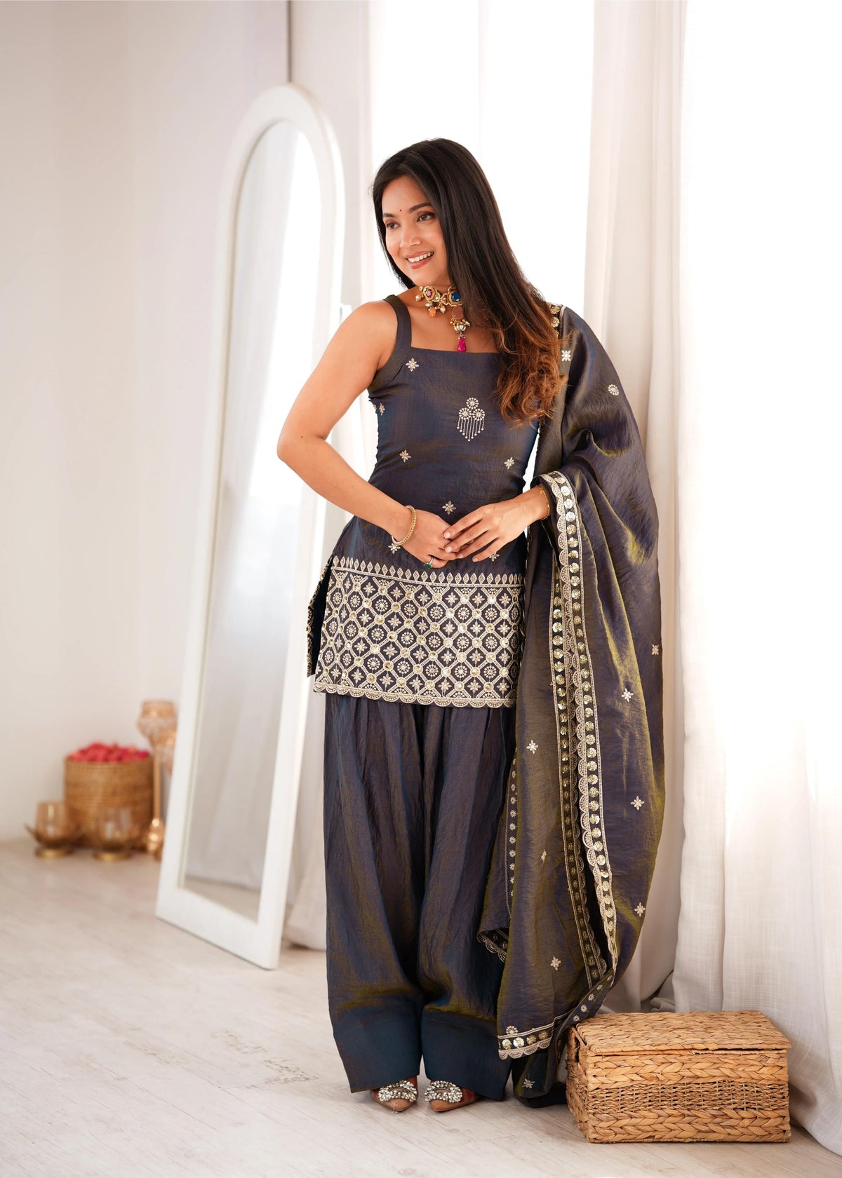 Vichitra Silk Farshi Suit