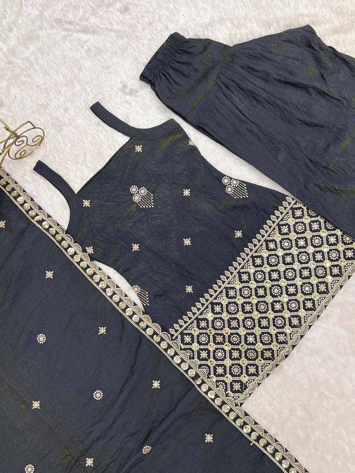 Vichitra Silk Farshi Suit