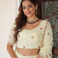 Vichitra Silk Multi Embroidered Lehenga Set for Wedding and Festive Wear