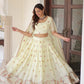 Vichitra Silk Multi Embroidered Lehenga Set for Wedding and Festive Wear