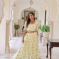 Vichitra Silk Multi Embroidered Lehenga Set for Wedding and Festive Wear