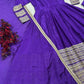 Violet Gota Border Anarkali Gown