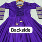 Violet Gota Border Anarkali Gown