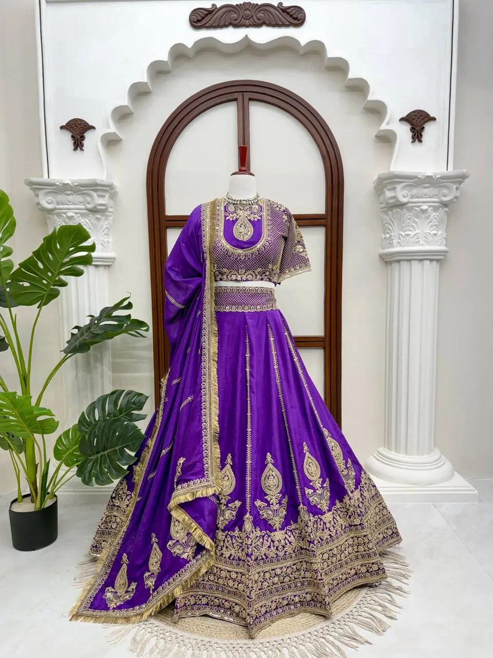 Violet Zari Dori Lehenga