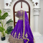 Violet Zari Dori Lehenga