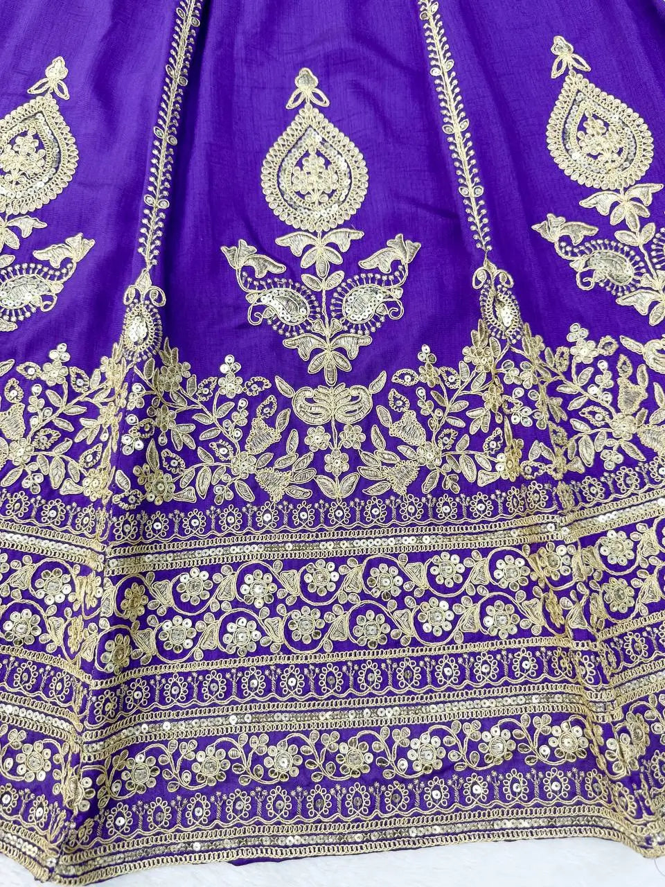 Violet Zari Dori Lehenga