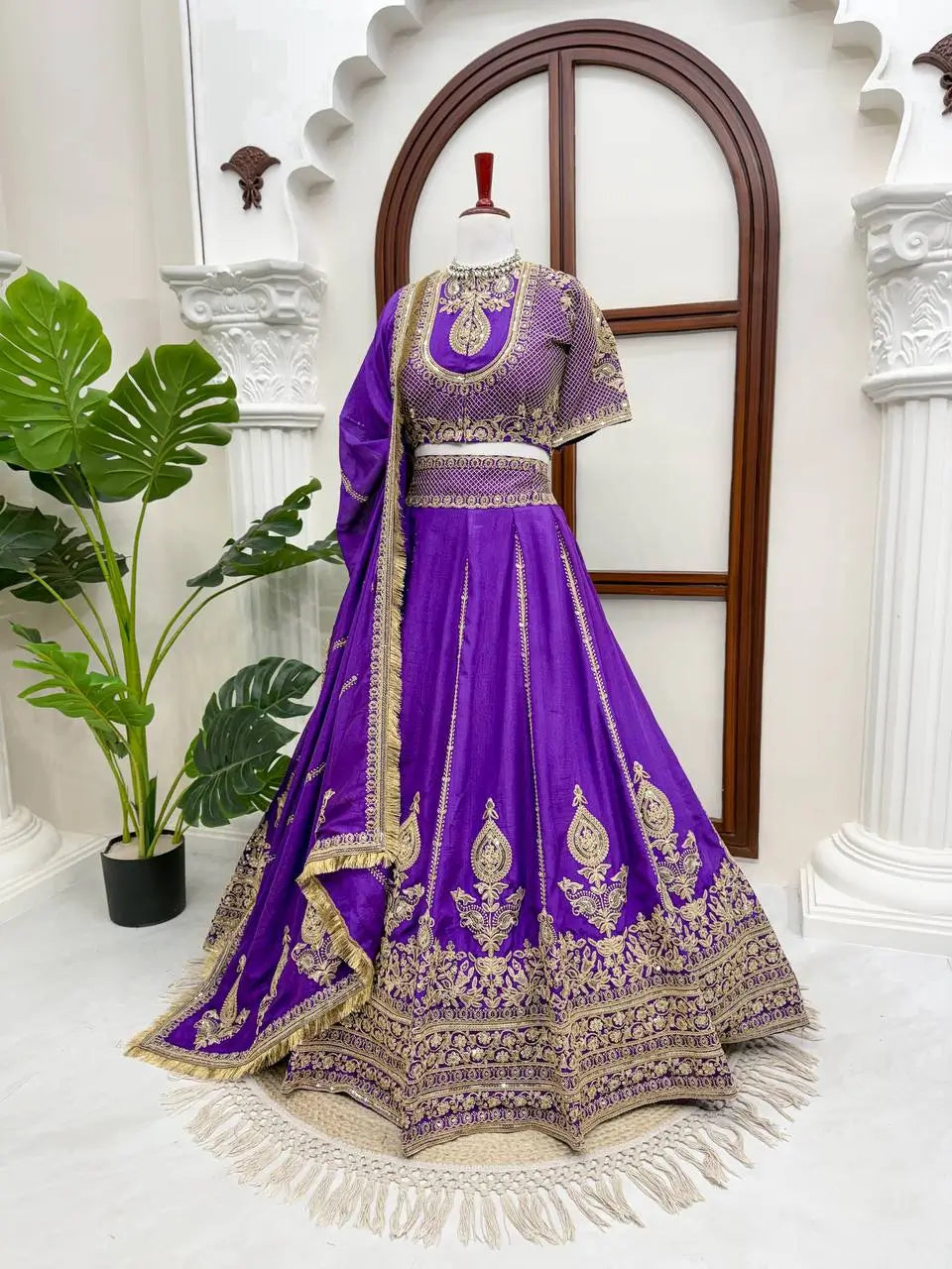 Violet Zari Dori Lehenga