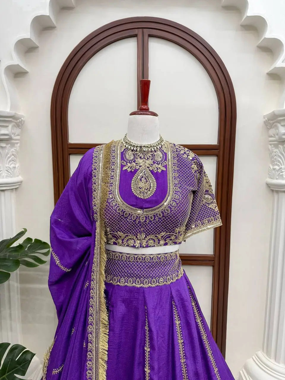 Violet Zari Dori Lehenga