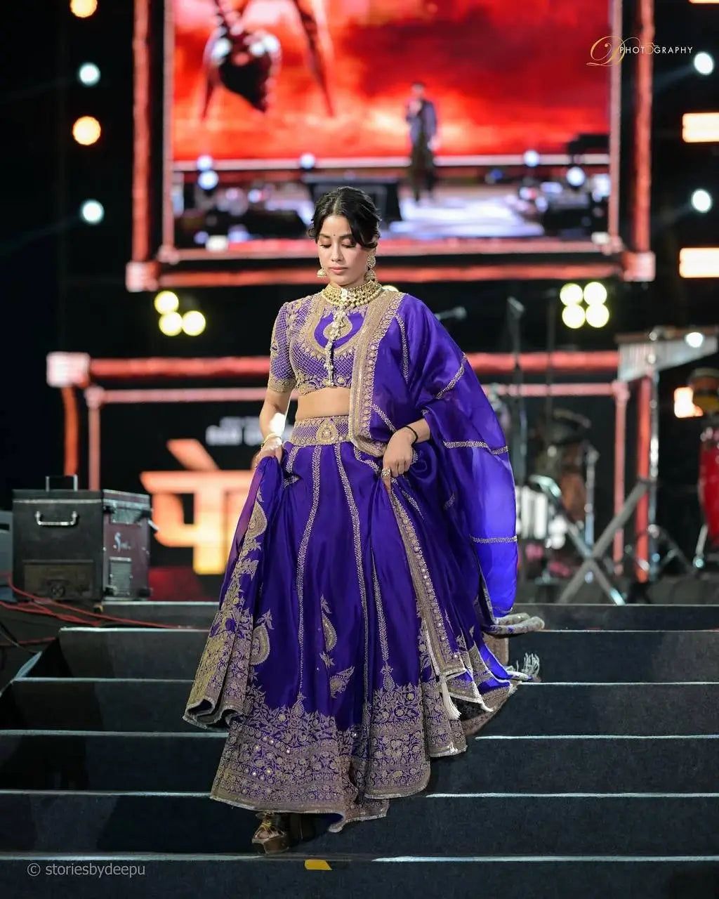 Violet Zari Dori Lehenga