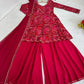 Viscose Rayon Bandhej Kediya Set with Palazzo and Dupatta