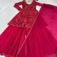 Viscose Rayon Bandhej Kediya Set with Palazzo and Dupatta