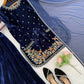 Viscose Velvet Embroidered Plazo Suit Set