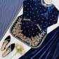 Viscose Velvet Embroidered Plazo Suit Set