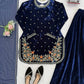 Viscose Velvet Embroidered Plazo Suit Set