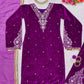 Viscose Velvet Embroidered Suit Set