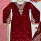Viscose Velvet Embroidered Suit Set