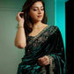Viscose Velvet Zari Embroidered Saree
