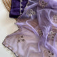 Wari Chiffon Silk Saree with Cutdana Work