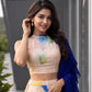 Watercolor Print Organza Lehenga Set