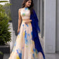 Watercolor Print Organza Lehenga Set