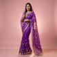 Handworked Gota Patti Georgette Saree with Sequence Lace Border