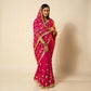 Handworked Gota Patti Georgette Saree with Sequence Lace Border