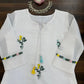 White Chanderi Thread Work Suit Set