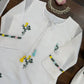 White Chanderi Thread Work Suit Set