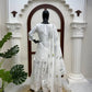 White Chanderi Thread Work Suit Set