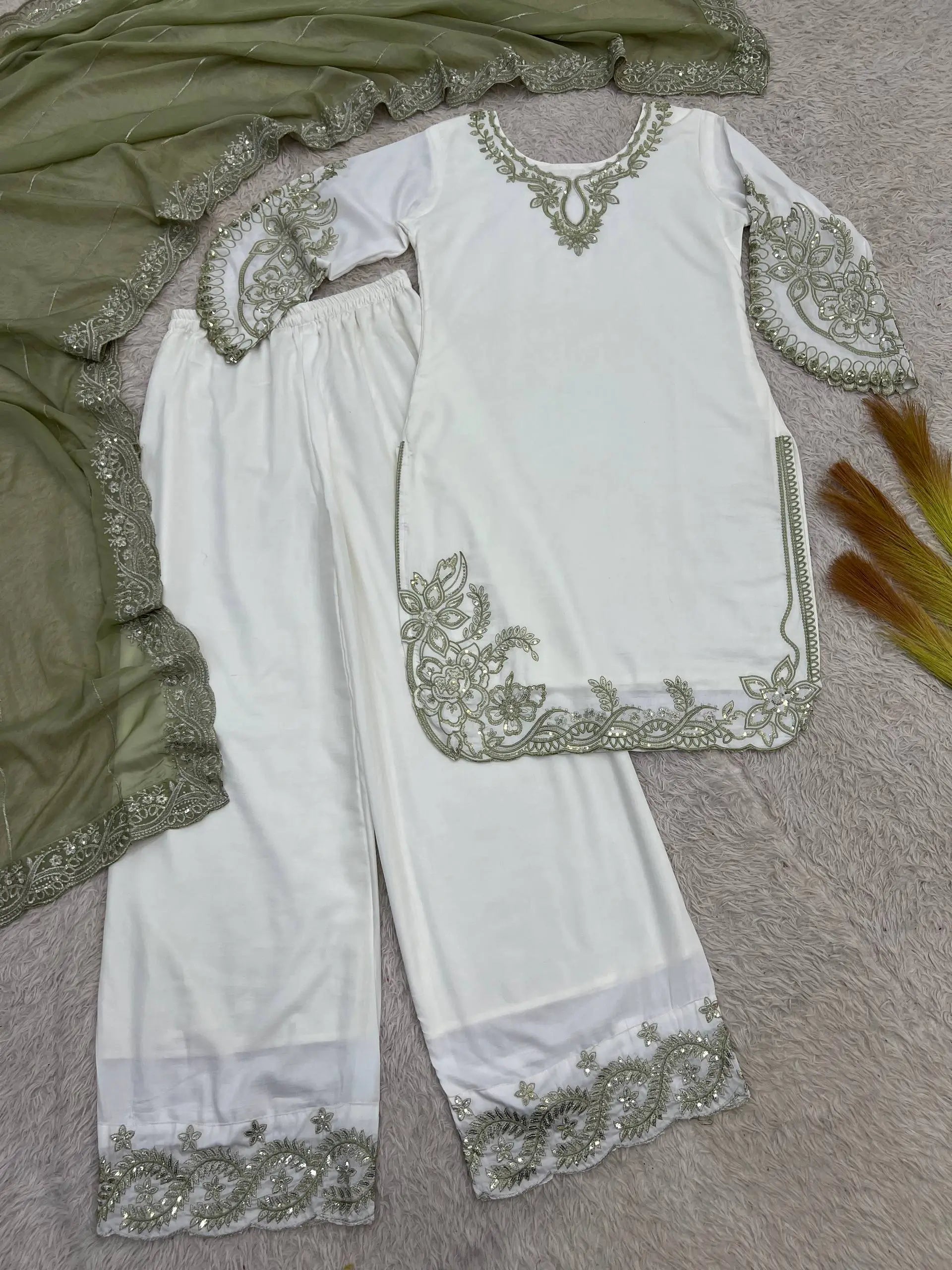 White Cutwork Embroidered Kurti