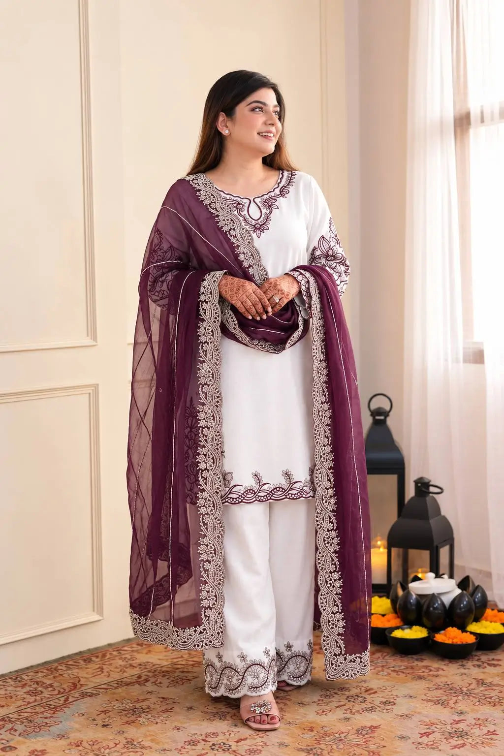 White Cutwork Embroidered Kurti