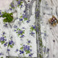 White Floral Georgette Kurta Palazzo Set