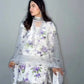 White Floral Georgette Kurta Palazzo Set