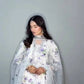 White Floral Georgette Kurta Palazzo Set