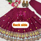 Wine Booti Border Anarkali