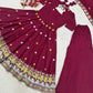 Wine Booti Border Anarkali