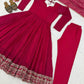 Wine Border Embroidered Anarkali