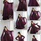 Wine Crunchy Silk Embroidered Gown Set for Festive and Wedding Wear