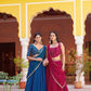 Wine Fendi Silk Sequin Lehenga Set