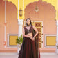 Wine Fendi Silk Sequin Lehenga Set