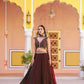 Wine Fendi Silk Sequin Lehenga Set