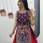 Wine Folk Shrug Lehenga