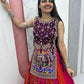 Wine Folk Shrug Lehenga
